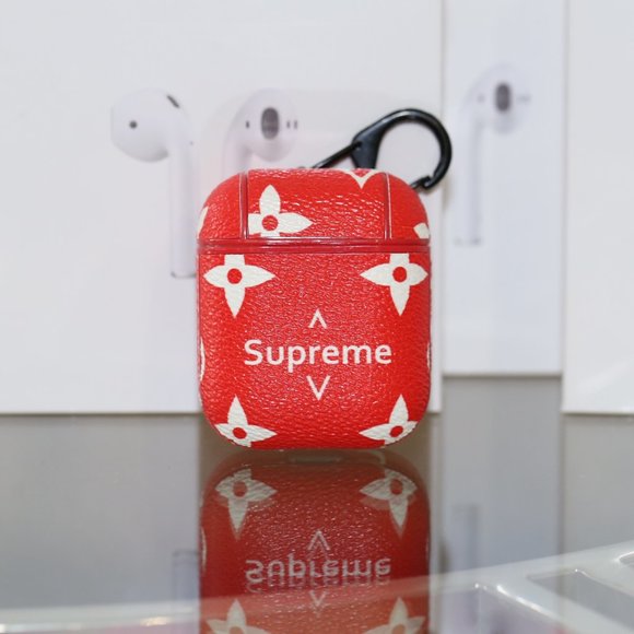 Airpods Gen 1 & 2 Red Case With Holder - Picture 3 of 5